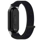 For Xiaomi Mi Band 8 / 8 NFC Nylon Hook and Loop Fastener Watch Band with 3D Curved Film(Official Black) - 3