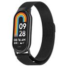 For Xiaomi Smart Band 9 / 9 NFC Milanese Stainless Steel Watch Band with 3D Curved Film(Black) - 2