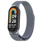 For Xiaomi Mi Band 8 / 8 NFC Milanese Stainless Steel Watch Band with 3D Curved Film(Space Grey) - 2