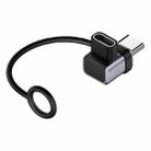 240W USB-C / Type-C Port Full-Function Aluminum Alloy Adapter with Lanyard, Style:3D Bend Male to Female(Silver) - 2