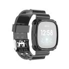 For Fitbit Versa 3 / Fitbit Sense Transparent One-piece TPU Watch Band, Size: Free Size(Black) - 1