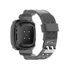 For Fitbit Versa 3 / Fitbit Sense Transparent One-piece TPU Watch Band, Size: Free Size(Black) - 2