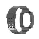 For Fitbit Versa 3 / Fitbit Sense Transparent One-piece TPU Watch Band, Size: Free Size(Black) - 3