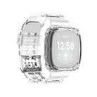 For Fitbit Versa 3 / Fitbit Sense Transparent One-piece TPU Watch Band, Size: Free Size(White) - 1