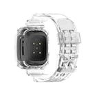 For Fitbit Versa 3 / Fitbit Sense Transparent One-piece TPU Watch Band, Size: Free Size(White) - 2