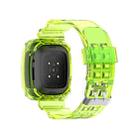 For Fitbit Versa 3 / Fitbit Sense Transparent One-piece TPU Watch Band, Size: Free Size(Yellow) - 2
