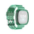 For Fitbit Versa 3 / Fitbit Sense Transparent One-piece TPU Watch Band, Size: Free Size(Green) - 1