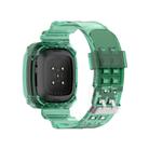 For Fitbit Versa 3 / Fitbit Sense Transparent One-piece TPU Watch Band, Size: Free Size(Green) - 2