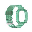 For Fitbit Versa 3 / Fitbit Sense Transparent One-piece TPU Watch Band, Size: Free Size(Green) - 3
