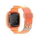 For Fitbit Versa 3 / Fitbit Sense Transparent One-piece TPU Watch Band, Size: Free Size(Orange) - 1