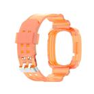 For Fitbit Versa 3 / Fitbit Sense Transparent One-piece TPU Watch Band, Size: Free Size(Orange) - 2