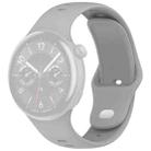 For vivo Watch 5 xDfind Silver Buckle Pure Color Silicone Watch Band(Grey) - 2