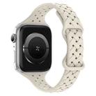 For Apple Watch 42 / 44 / 45 / 46 / 49mm xDfind Butterfly Buckle Braid Silicone Watch Band(Starlight) - 1