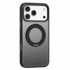 For iPhone 17 Pro Mutural Armor Series MagSafe Magnetic Holder Phone Case(Black) - 1