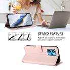 For Realme 9 Pro+ 5G / Narzo 50 Pro 5G Embossed Heart Cat Leather Phone Case with Hand Strap(Pink) - 3