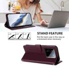 For Realme GT 7 Pro 5G / GT7 Pro Racing Embossed Heart Cat Leather Phone Case with Hand Strap(Dark Purple) - 3