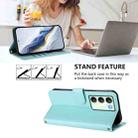 For Realme V70 5G / 14x Global / C75 5G Embossed Heart Cat Leather Phone Case with Hand Strap(Mint Green) - 3