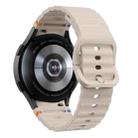 For Samsung Galaxy Watch6 40mm Wave Stitching Silicone Watch Band with 3D Curved Film(Starlight) - 3