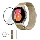 For Samsung Galaxy Watch6 40mm Milanese Magnetic Stainless Steel Watch Band with 3D Curved Film(Gold) - 1