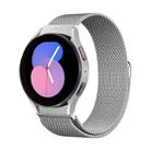 For Samsung Galaxy Watch6 44mm Milanese Magnetic Stainless Steel Watch Band with 3D Curved Film(Silver) - 2