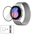 For Samsung Galaxy Watch6 Classic 43mm Milanese Magnetic Stainless Steel Watch Band with 3D Curved Film(Silver) - 1