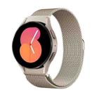 For Samsung Galaxy Watch4 44mm Milanese Magnetic Stainless Steel Watch Band with 3D Curved Film(Starlight) - 2