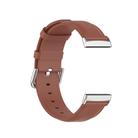 For Fitbit Versa 3 / Fitbit Sense Round Tail Leather Watch Band, Size: Free Size(Brown) - 3
