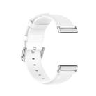 For Fitbit Versa 3 / Fitbit Sense Round Tail Leather Watch Band, Size: Free Size(White) - 3