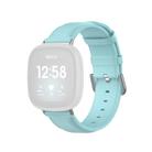 For Fitbit Versa 3 / Fitbit Sense Round Tail Leather Watch Band, Size: Free Size(Light Blue) - 1