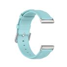 For Fitbit Versa 3 / Fitbit Sense Round Tail Leather Watch Band, Size: Free Size(Light Blue) - 3