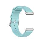 For Fitbit Versa 3 / Fitbit Sense Round Tail Leather Watch Band, Size: Free Size(Light Blue) - 3