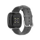 For Fitbit Versa 3 / Fitbit Sense Round Tail Leather Watch Band, Size: Free Size(Gray) - 2