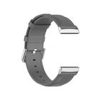 For Fitbit Versa 3 / Fitbit Sense Round Tail Leather Watch Band, Size: Free Size(Gray) - 3