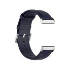 For Fitbit Versa 3 / Fitbit Sense Round Tail Leather Watch Band, Size: Free Size(Navy Blue) - 3