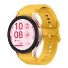 For Samsung Galaxy Watch7 40mm Plain Stitching Silicone Watch Band with 3D Curved Film(Yellow) - 2