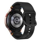 For Samsung Galaxy Watch7 44mm Plain Stitching Silicone Watch Band with 3D Curved Film(Black) - 3