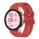 For Samsung Galaxy Watch4 Classic 42mm Plain Stitching Silicone Watch Band with 3D Curved Film(Red) - 2