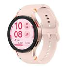 For Samsung Galaxy Watch4 Classic 46mm Plain Stitching Silicone Watch Band with 3D Curved Film(Pink) - 2