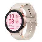 For Samsung Galaxy Watch4 Active 44mm Plain Stitching Silicone Watch Band with 3D Curved Film(Starlight) - 2