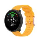 For POLAR Polar Dot Textured Silicone Watch Band, Size: Free Size(Yellow) - 1