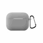 For AirPods Pro 3 2.0mm Silicone Earphone Protective Cover with Hook(Light Gray) - 1