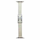 For Apple Watch 46mm / 49mm / 45mm / 44mm Magnetic Buckle 14mm Plain Genuine Leather Watch Band(Beige) - 1