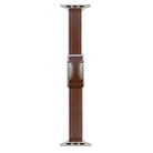 For Apple Watch 42mm / 41mm / 40mm / 38mm Magnetic Buckle 14mm Plain Genuine Leather Watch Band(Brown) - 1