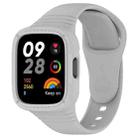 For Xiaomi Redmi Watch 3 xDfind Solid Color Integrated Silicone Watch Band(Grey) - 1