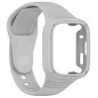 For Xiaomi Redmi Watch 3 xDfind Solid Color Integrated Silicone Watch Band(Grey) - 2
