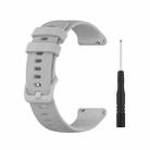 For Garmin Forerunner 745 Small Grid Quick Release Watch Band with Screwdriver, Size: Free Size 22mm(Gray) - 1