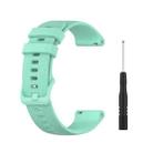 For Garmin Forerunner 745 Small Grid Quick Release Watch Band with Screwdriver, Size: Free Size 22mm(Teal) - 1