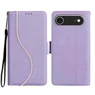 For iPhone Air Side Buckle S Curve Leather Phone Case(Purple) - 1
