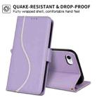 For iPhone 7 / 8 / SE 2022 Side Buckle S Curve Leather Phone Case(Purple) - 2