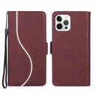 For iPhone 12 Pro Max Side Buckle S Curve Leather Phone Case(Red) - 1